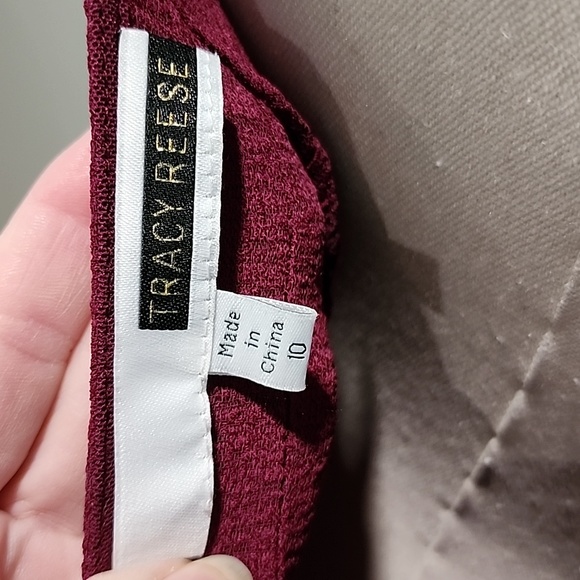 Tracy Reese Size 10 Burgundy Dress - Picture 10 of 16